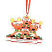 Custom Reindeer Family Christmas Ornament - handmade Ornament