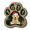 Personalised Dog Christmas Hat Wooden Ornament - handmade Ornament