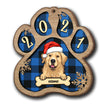 Personalised Dog Christmas Hat Wooden Ornament - handmade Ornament