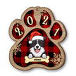 Personalised Dog Christmas Hat Wooden Ornament - handmade Ornament