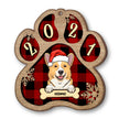 Personalised Dog Christmas Hat Wooden Ornament - handmade Ornament