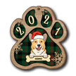 Personalised Dog Christmas Hat Wooden Ornament - handmade Ornament