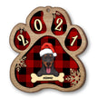 Personalised Dog Christmas Hat Wooden Ornament - handmade Ornament