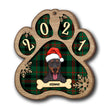 Personalised Dog Christmas Hat Wooden Ornament - handmade Ornament