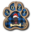 Personalised Dog Christmas Hat Wooden Ornament - handmade Ornament