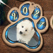 Personalised Dog Paw Wooden Christmas Ornament - handmade Ornament