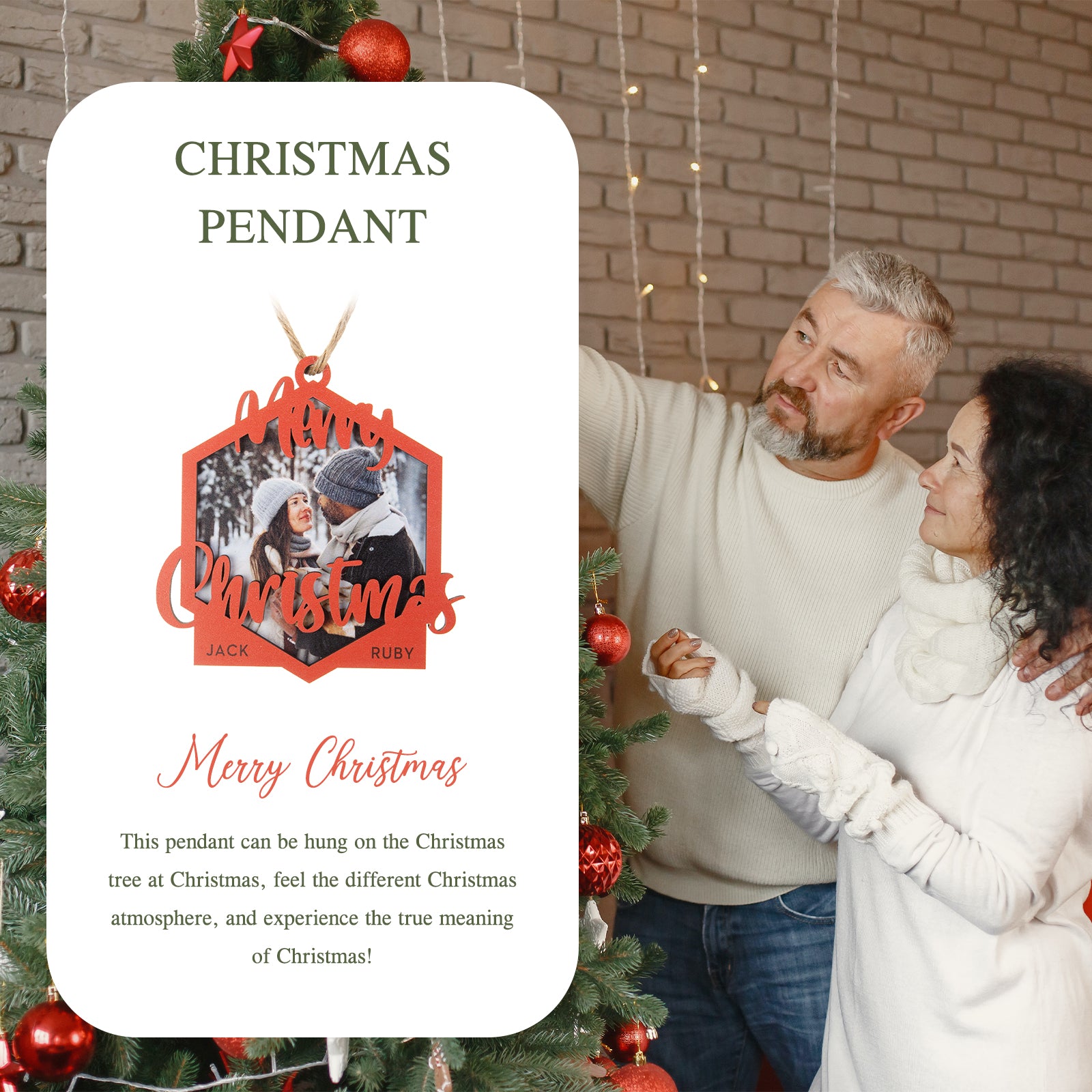 Personalised Photo Christmas Ornaments - handmade