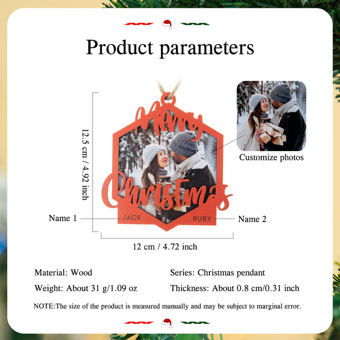Personalised Photo Christmas Ornaments - handmade