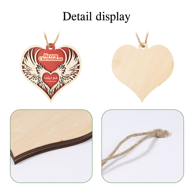 Personalised Merry Christmas Heart Ornament - handmade