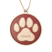 Personalised Name Paw Christmas Ornament - handmade
