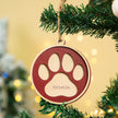 Personalised Name Paw Christmas Ornament - handmade