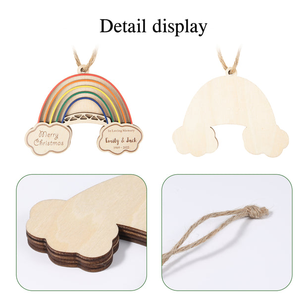 Personalised Rainbow Christmas Name Ornament - handmade