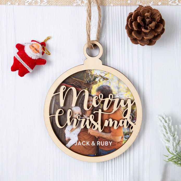 Custom Photo Christmas Ornament - handmade