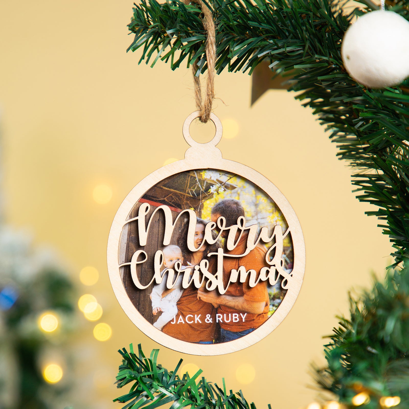 Custom Photo Christmas Ornament - handmade