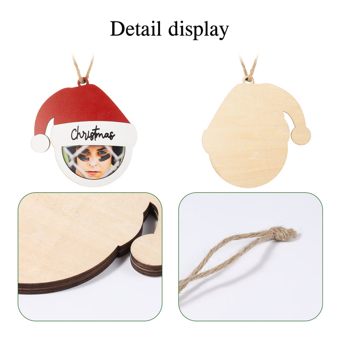 Personalised Photo Santa Hat Christmas Ornament - handmade