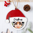 Personalised Photo Santa Hat Christmas Ornament - handmade