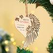 Personalised Angel Wing Christmas Ornament - handmade