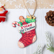 Personalised Name Christmas Stocking Ornament - handmade