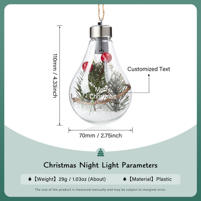 Personalised Christmas Name Light - handmade