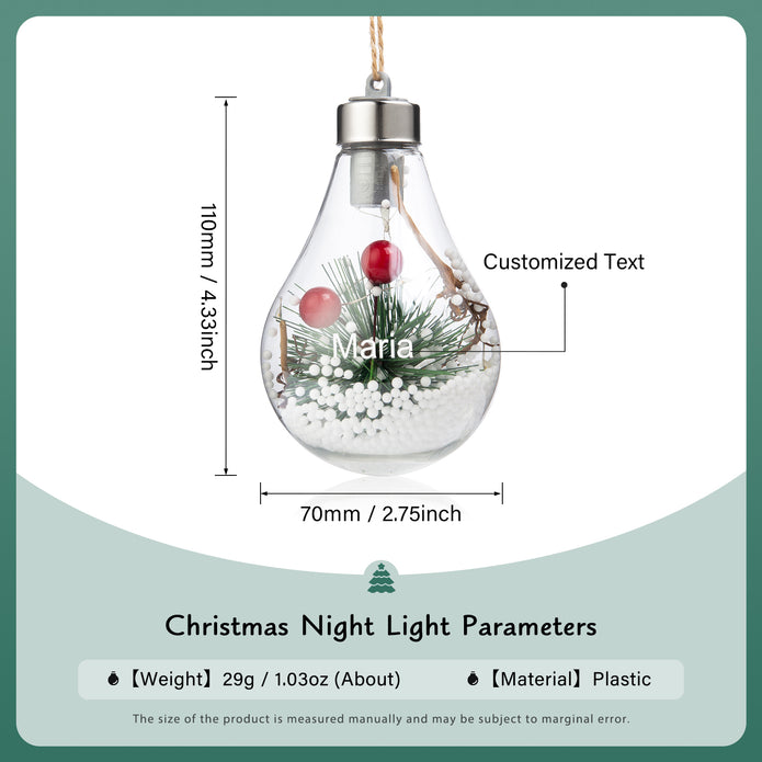 Personalised Christmas Name Light - handmade