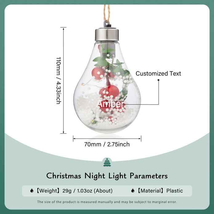 Personalised Christmas Name Light - handmade