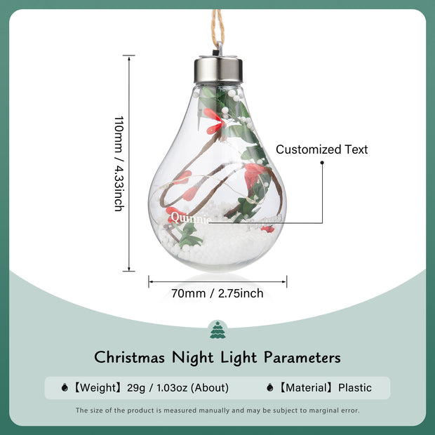 Personalised Christmas Name Light - handmade