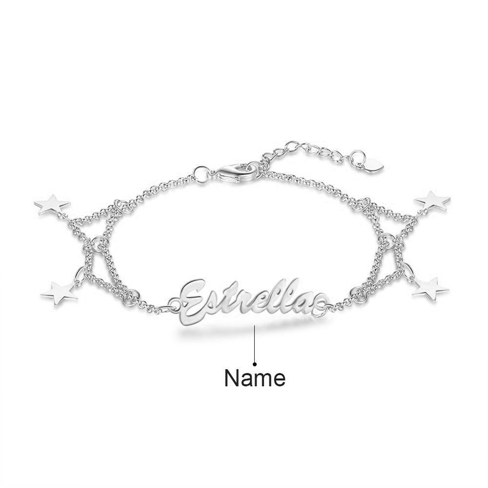 Custom Name Christmas Bracelet - handmade