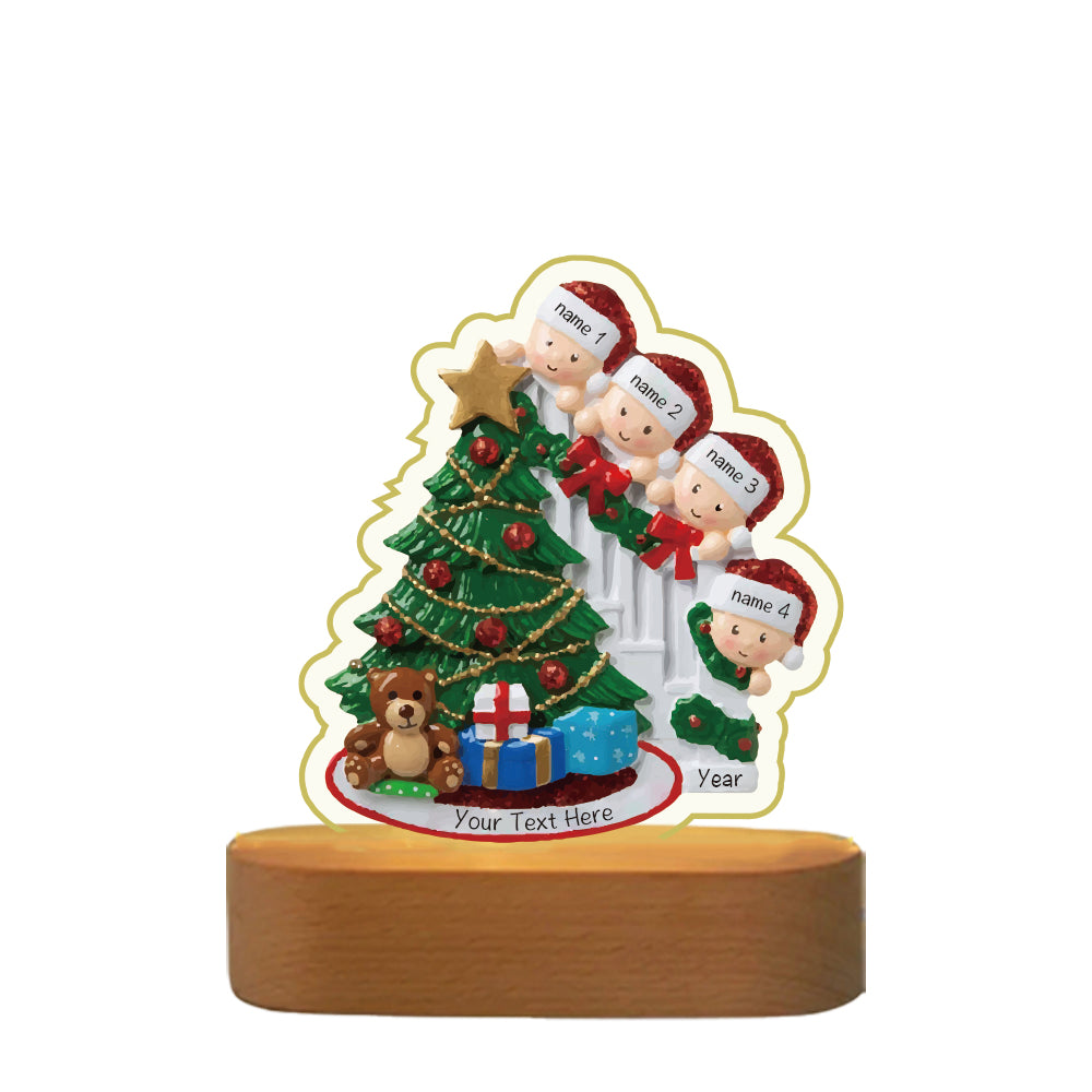 Decorative Christmas Tree Night Light - handmade