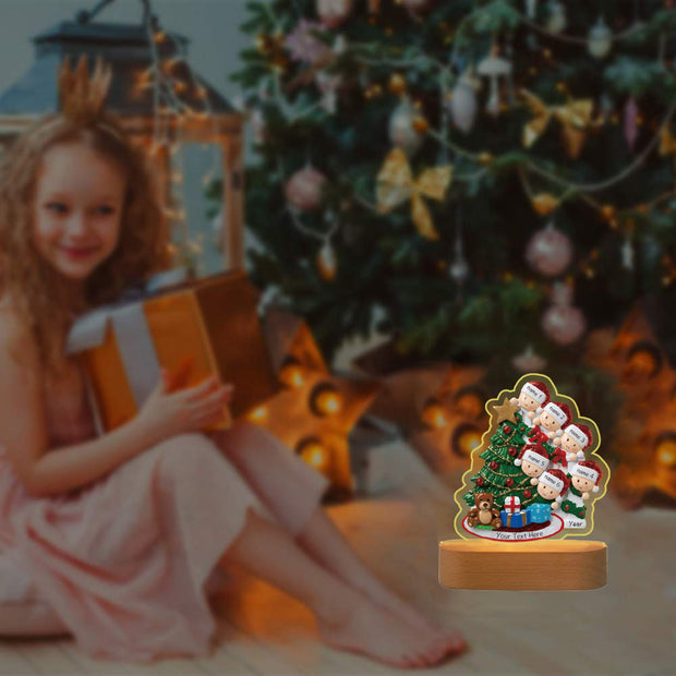 Decorative Christmas Tree Night Light - handmade