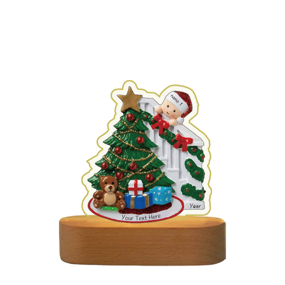 Decorative Christmas Tree Night Light - handmade