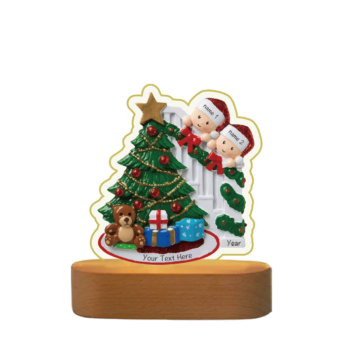 Decorative Christmas Tree Night Light - handmade