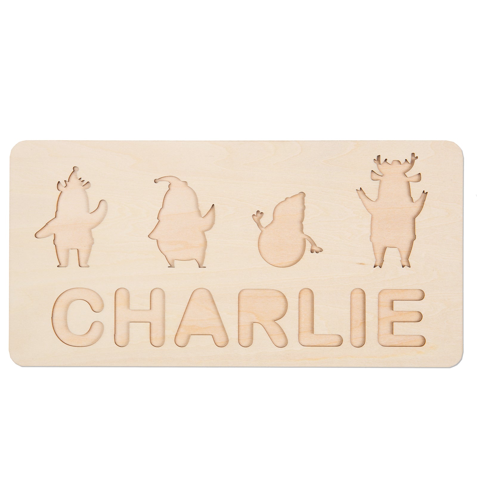 Personalised Wooden Christmas Name Puzzle - handmade