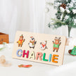 Personalised Wooden Christmas Name Puzzle - handmade