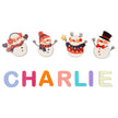 Personalised Snowman Name Puzzle - handmade