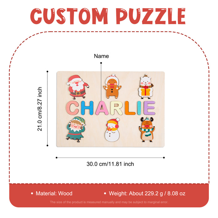 Personalised Wooden Christmas Puzzle - handmade