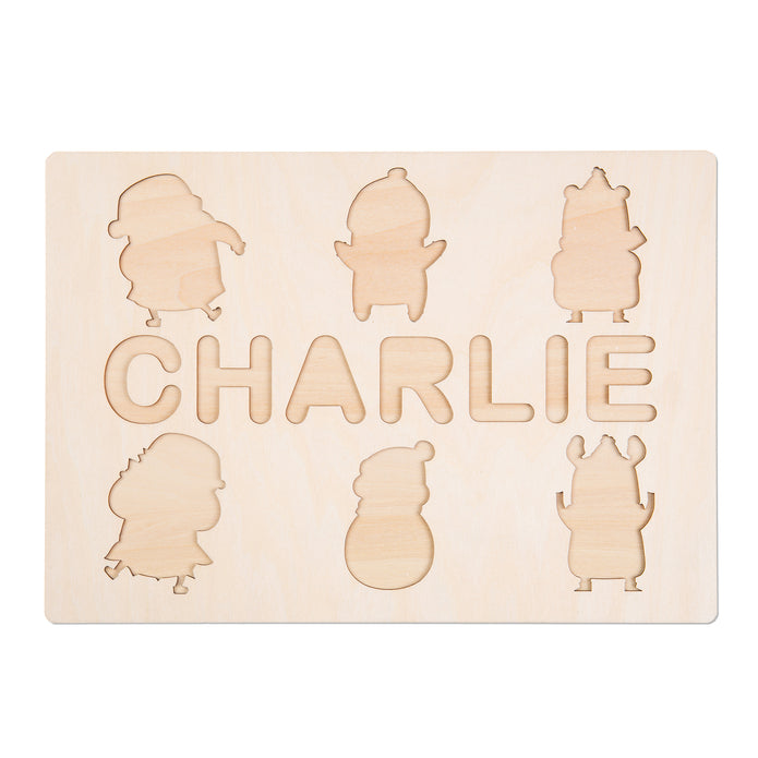 Personalised Wooden Christmas Puzzle - handmade