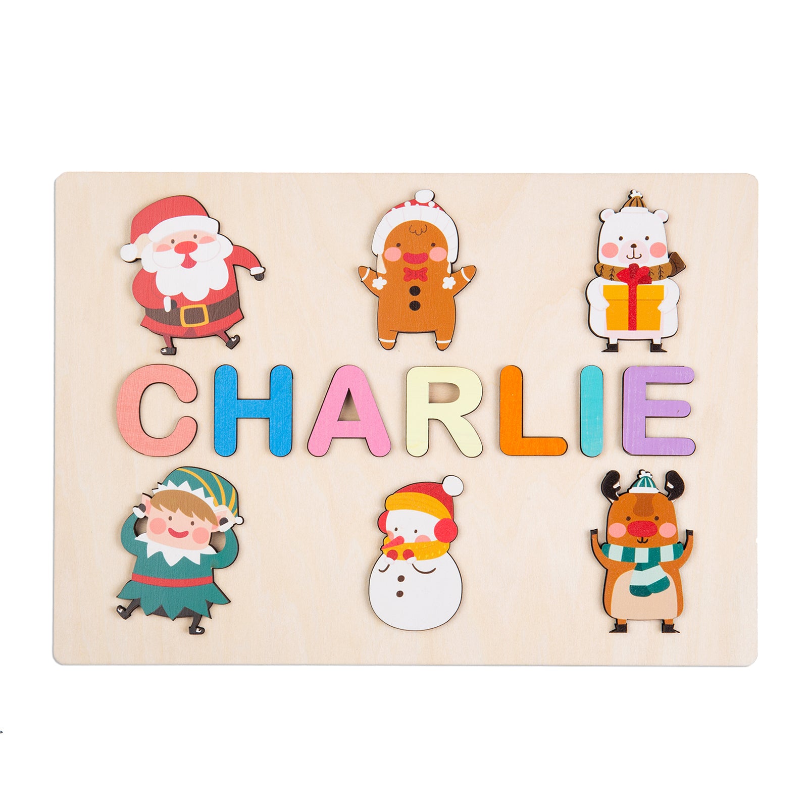 Personalised Wooden Christmas Puzzle - handmade