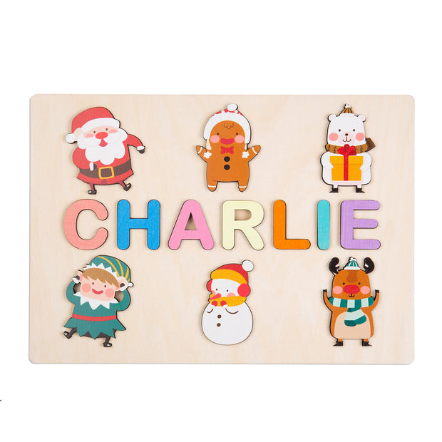 Personalised Wooden Christmas Puzzle - handmade