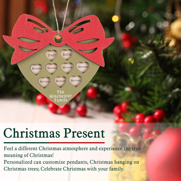 Personalised Heart Christmas Ornament - handmade