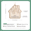 Custom Family Christmas Ornament - handmade