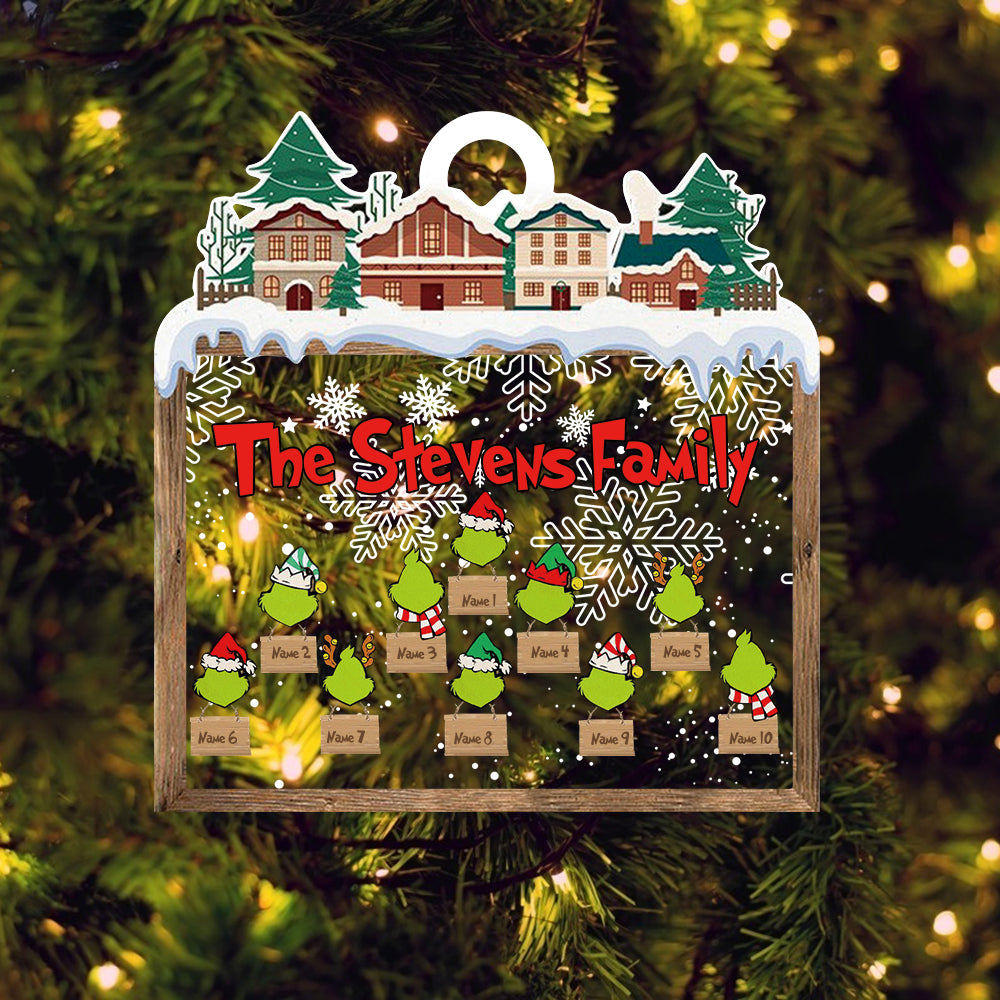 Custom Acrylic Family Ornament - handmade
