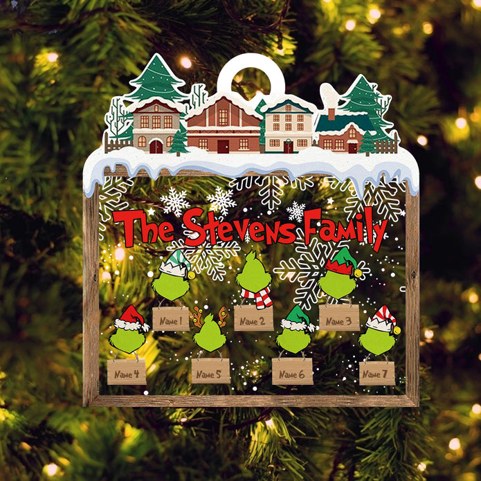 Custom Acrylic Family Ornament - handmade