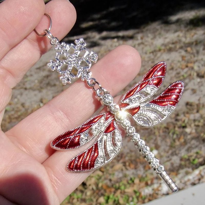 Personalised Dragonfly Christmas Ornament - handmade