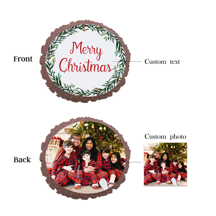 Christmas Decoration Custom Photo Ornament - handmade