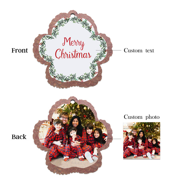 Christmas Decoration Custom Photo Ornament - handmade
