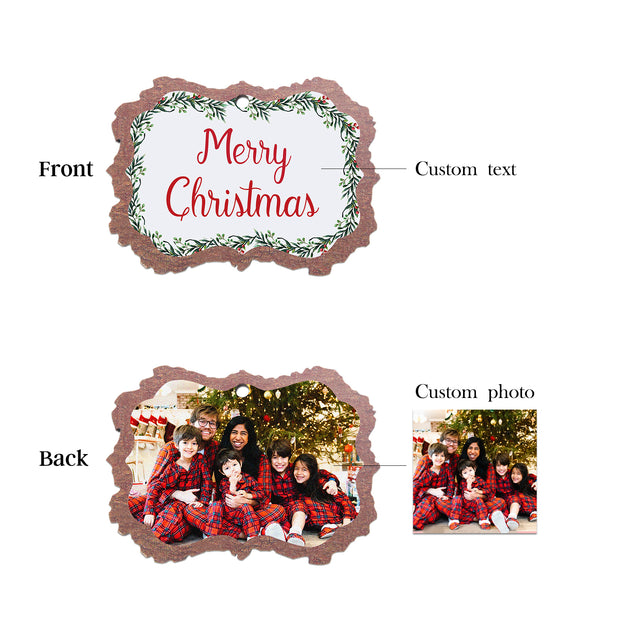 Christmas Decoration Custom Photo Ornament - handmade