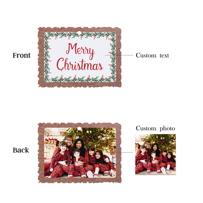 Christmas Decoration Custom Photo Ornament - handmade