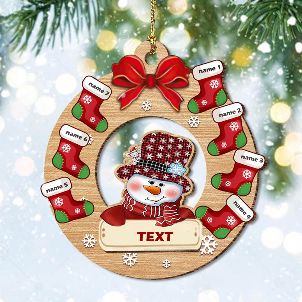 Christmas Decoration Custom Name Ornament - handmade