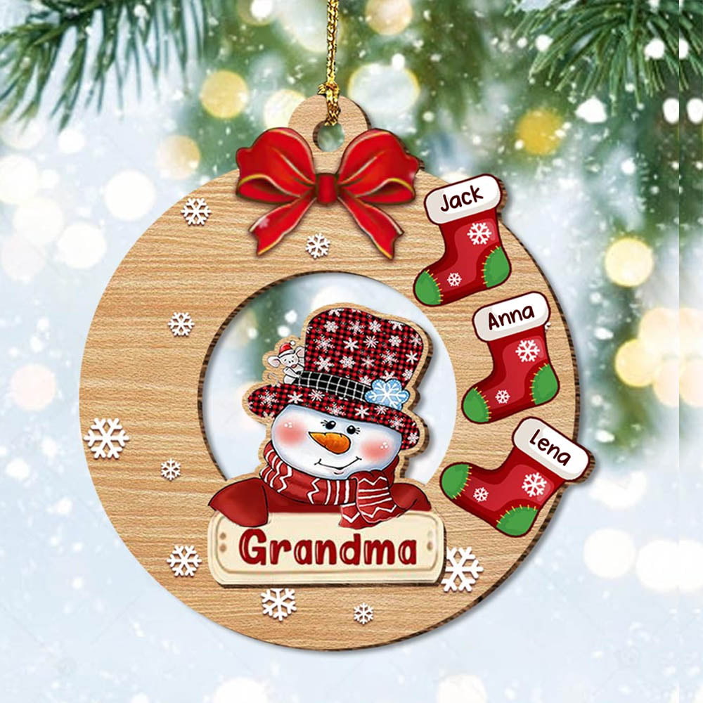 Christmas Decoration Custom Name Ornament - handmade