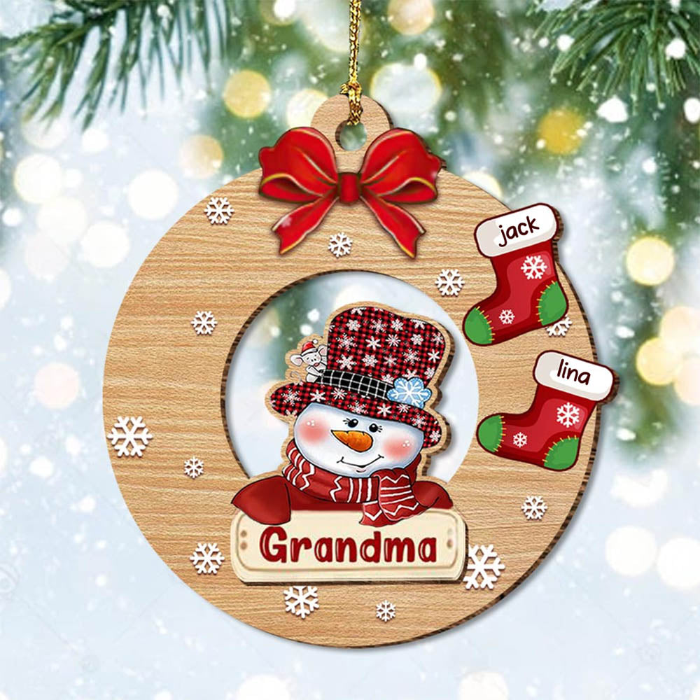 Christmas Decoration Custom Name Ornament - handmade